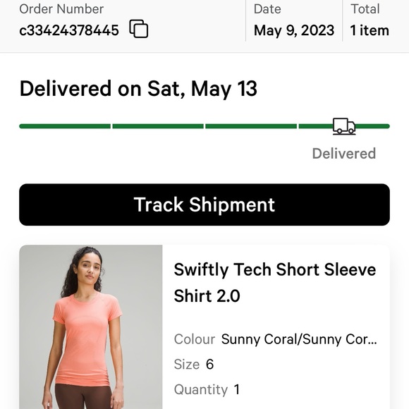 Lululemon Swiftly Tech in Sunny Coral - Picture 3 of 3